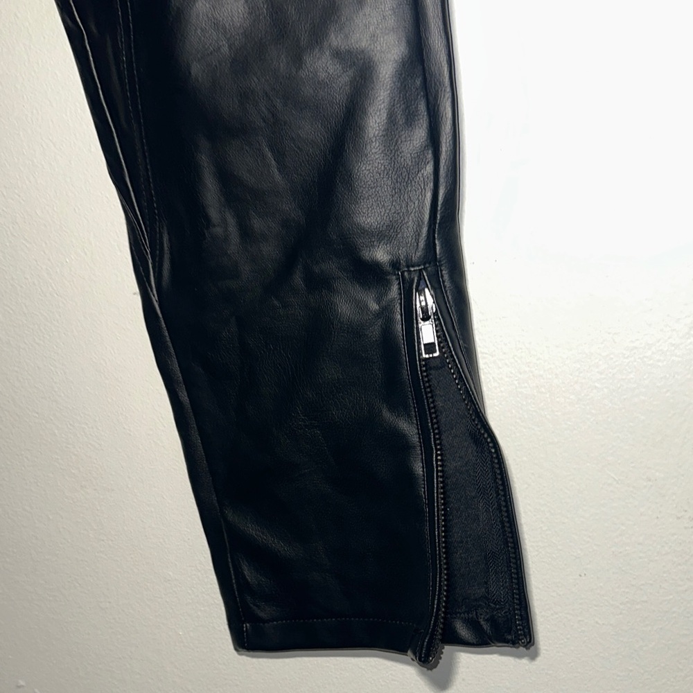 Jade Black Leather-Style Trousers - Picture 5 of 8